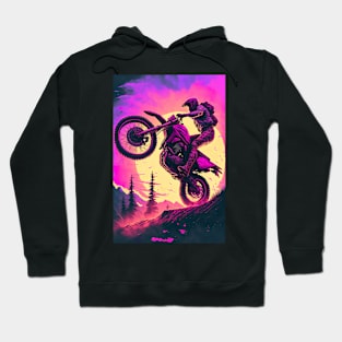 Cyber Future Dirt Bike With Neon Colors Hoodie